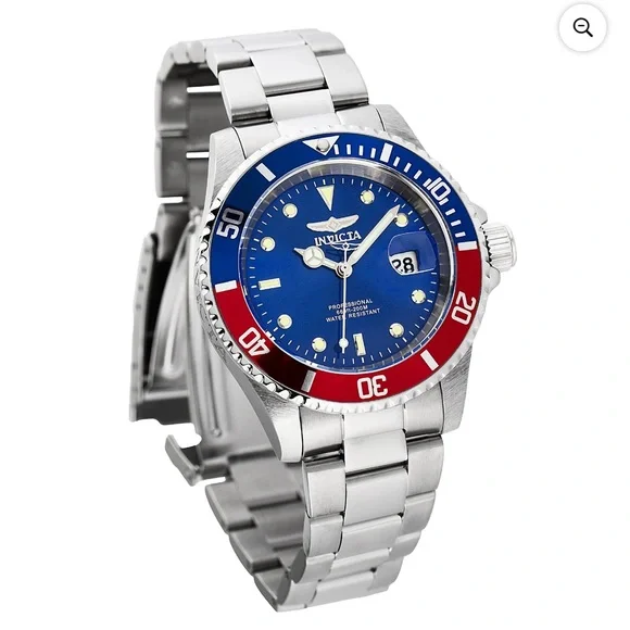 Invicta Silver and Blue Dive Watch